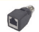 M12-RJ45 feedthrough Straight