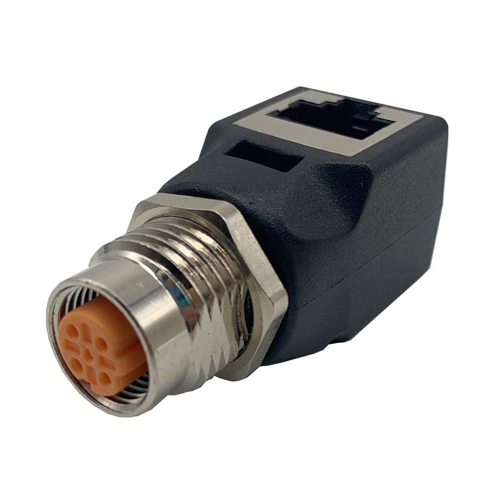 M12-RJ45 feedthrough 90deg